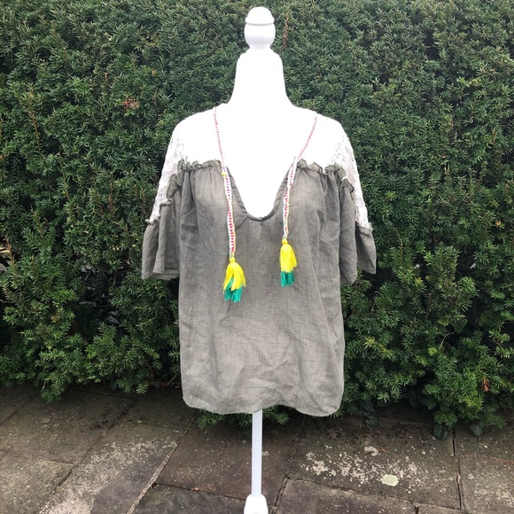 MADE IN ITALY**Linen Top-**One Size Fits All - Picture 3 of 4